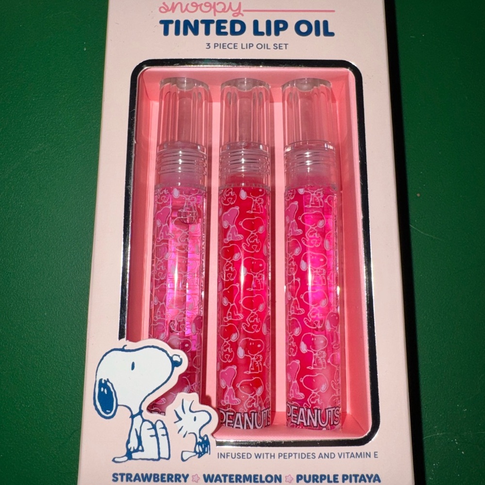 Tinted Lip Oil Trio - Pink Shades (Strawberry, Watermelon, Purple Pitaya)